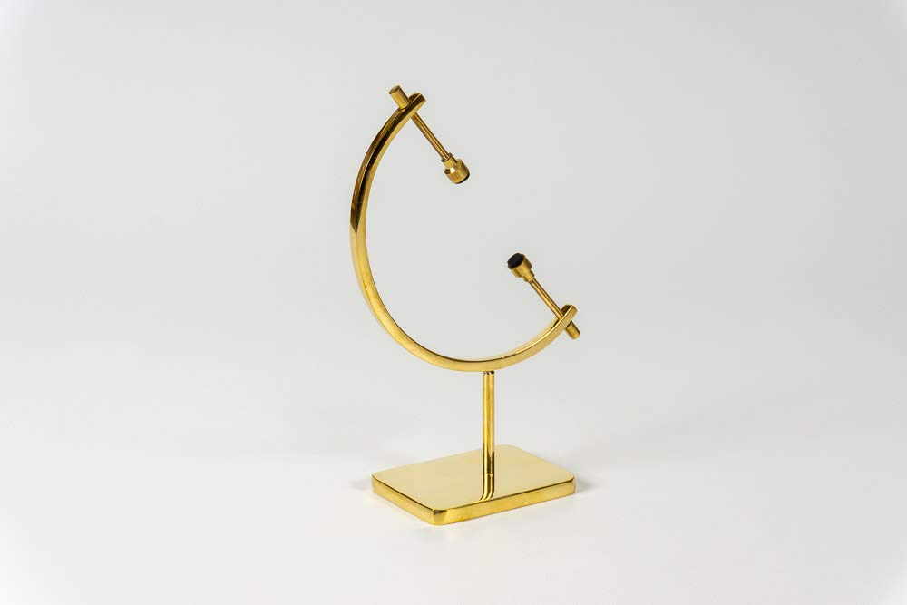 Easels by Amron Mineral, Ornament, Gem, Shell, Coin, Display Stand - Caliper Type Stand (Brass) AU6