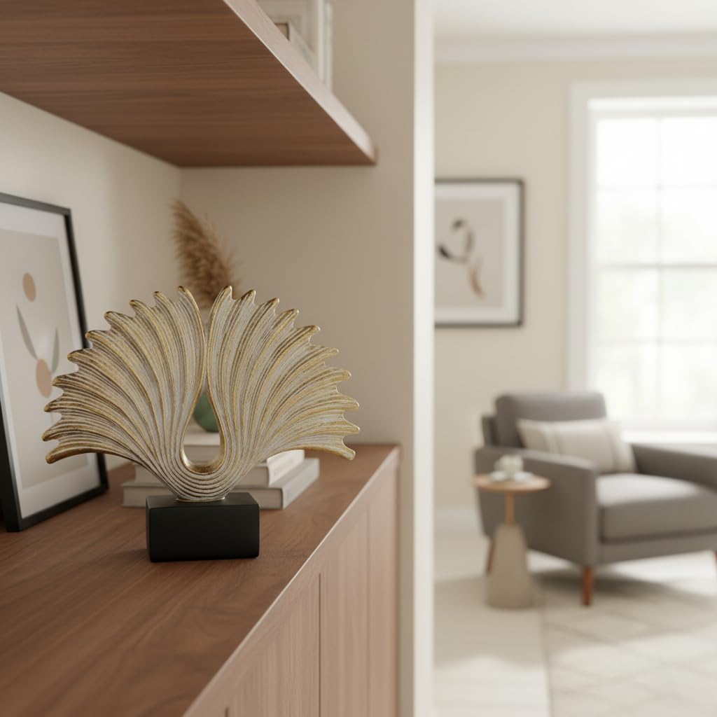 LAIKEARTS 10" Modern Abstract Wing Decorative Sculpture, Knot Sculptures,Home Decor,Coffee Table Statues,Shelf Top Decor Aesthetics,Dining Living Room Desk Decor