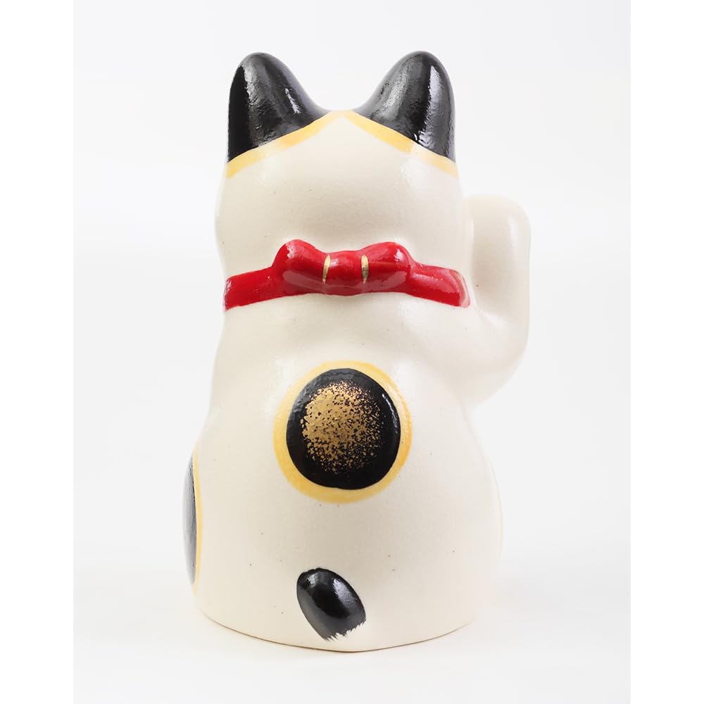 YOSHINOYA KYUBEI Lucky Cat 4.2in Maneki Neko Raise Right Paw Japanese Decor Ceramic 7856-Z-US