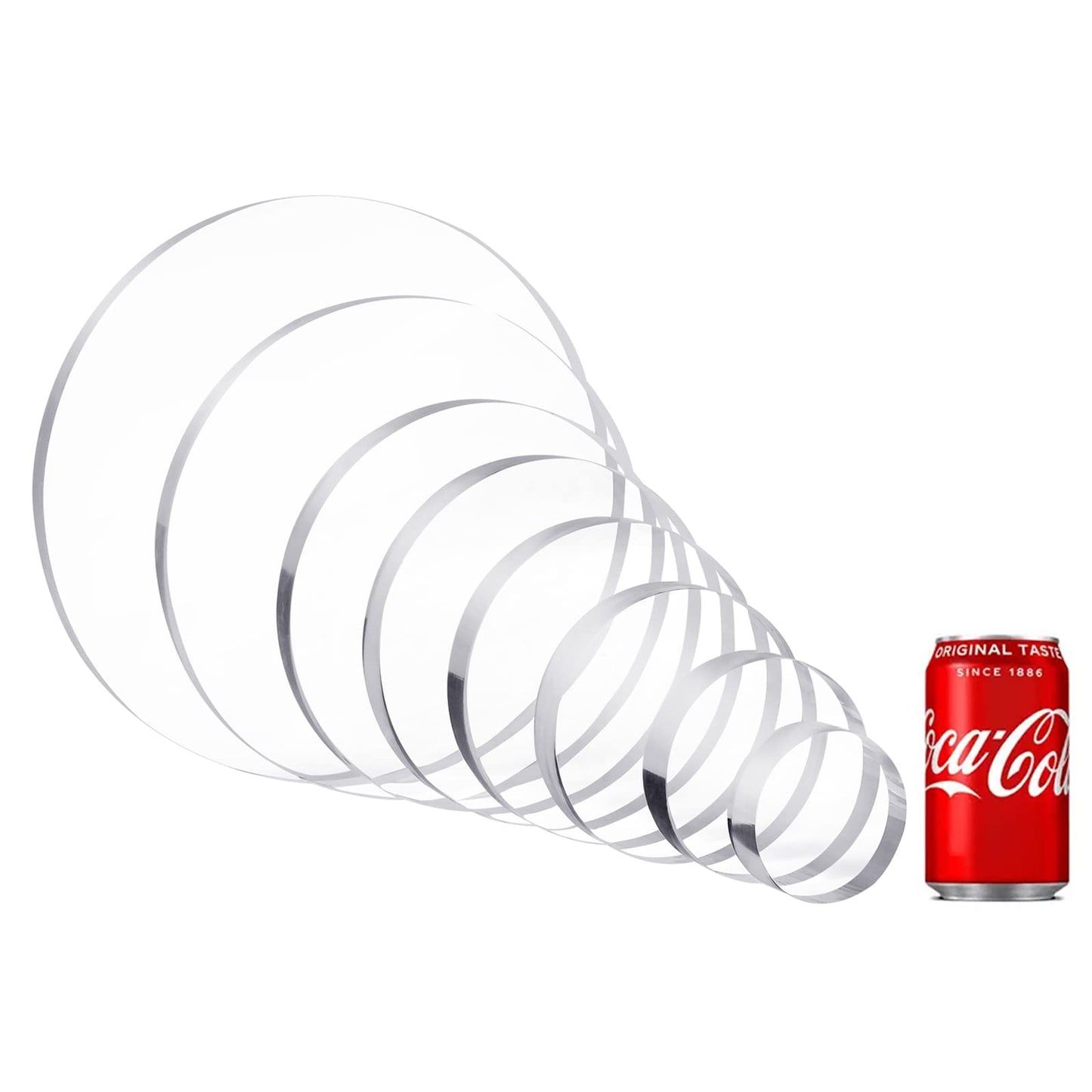 CiaoHER 1in Thickness 4in Diameter Acrylic Disc Display Block, Round