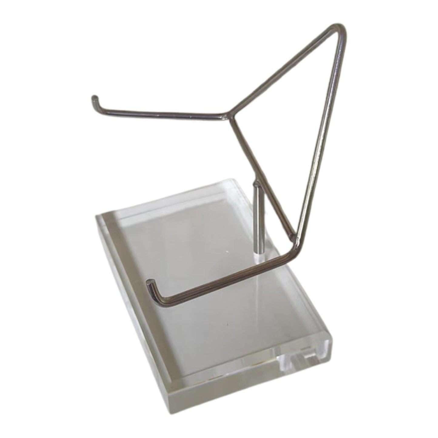 Fenteer Metal Arm Display Stand Mineral Holder Easel Rock Display Stand with Acrylic Base for Fossils Coral Agate Desktop Party Favor, Thickness 2.5cm