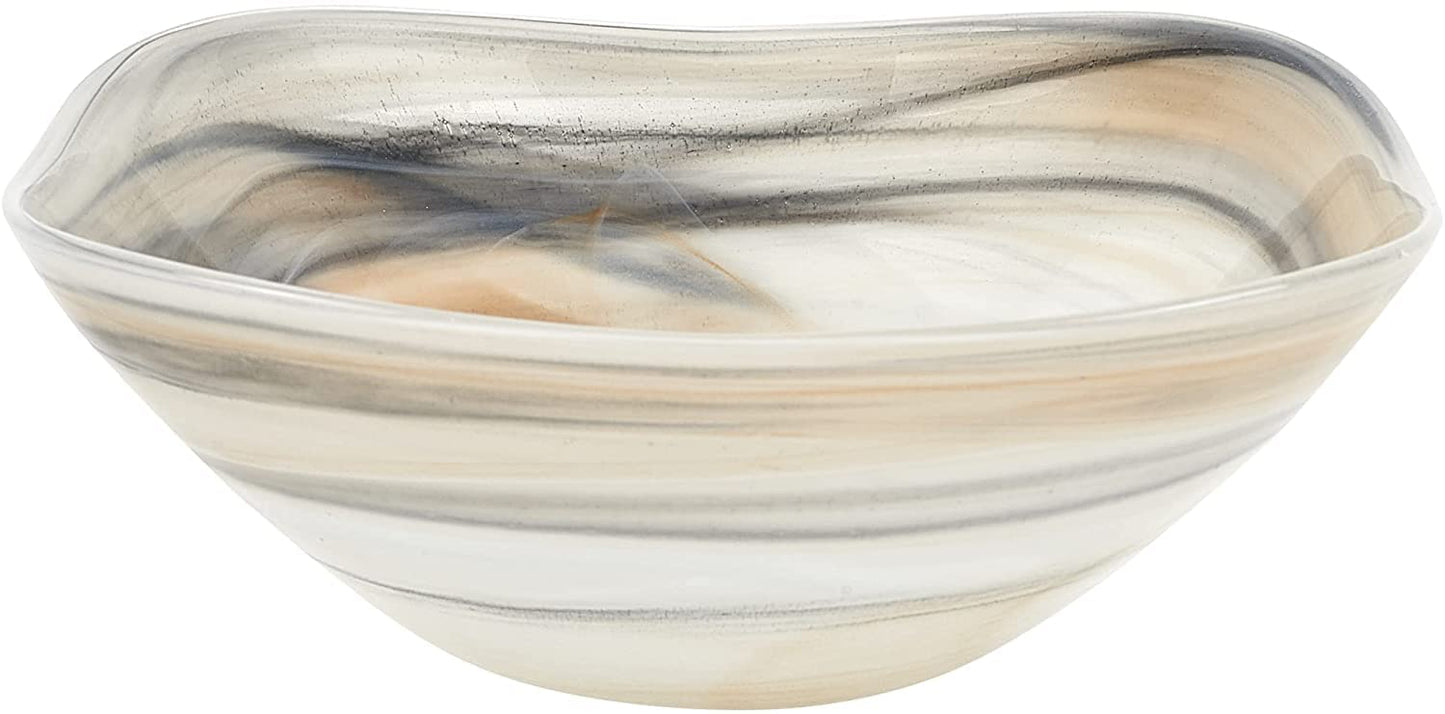 Badash Taupe Alabaster Glass 10" Bowl