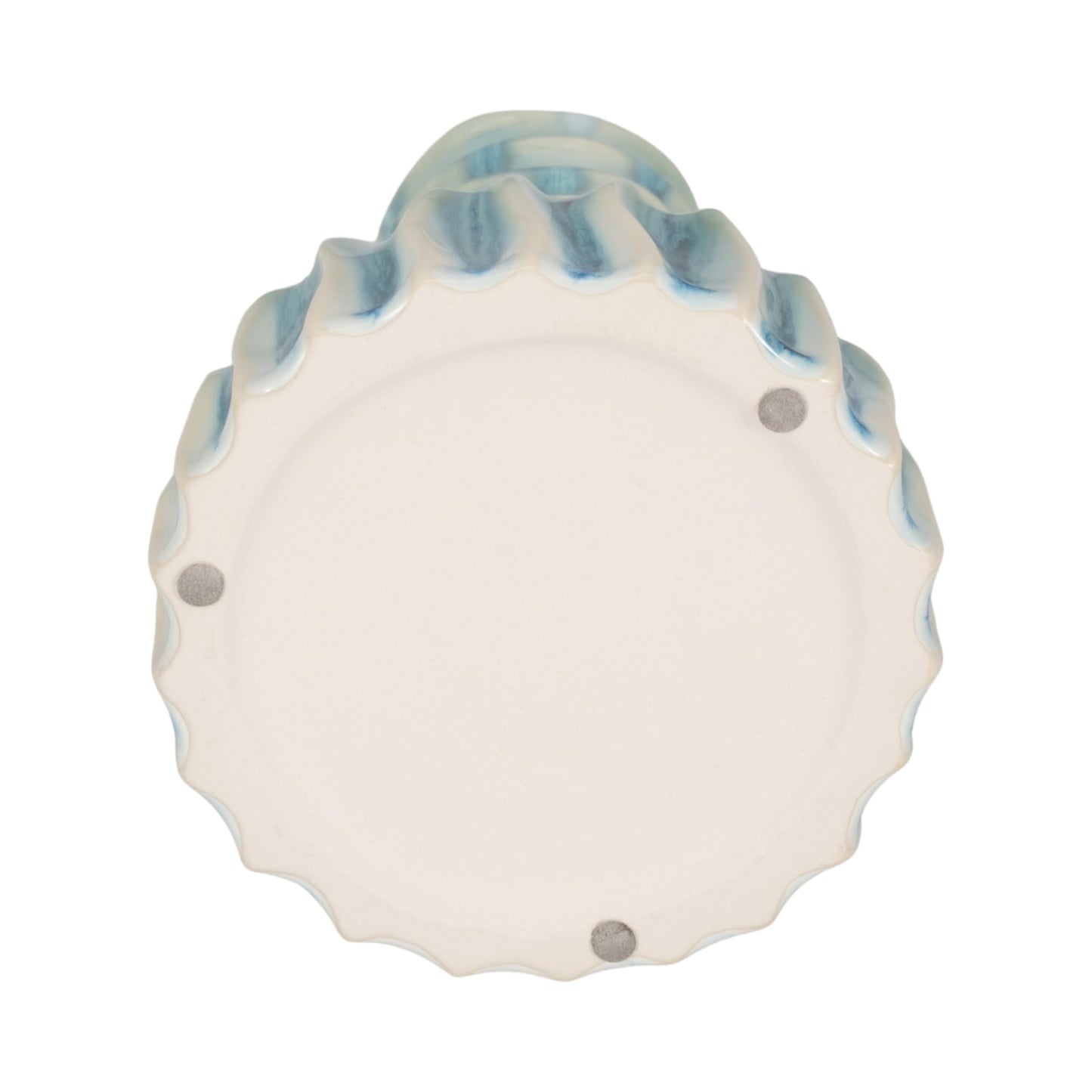 Ceramic Vase for Home Decor – Table Accent That Blends Effortlessly into Office Decor, Bedroom, and Living Room Decor – A Must for Any Flower Vase Collection – 8" Blue