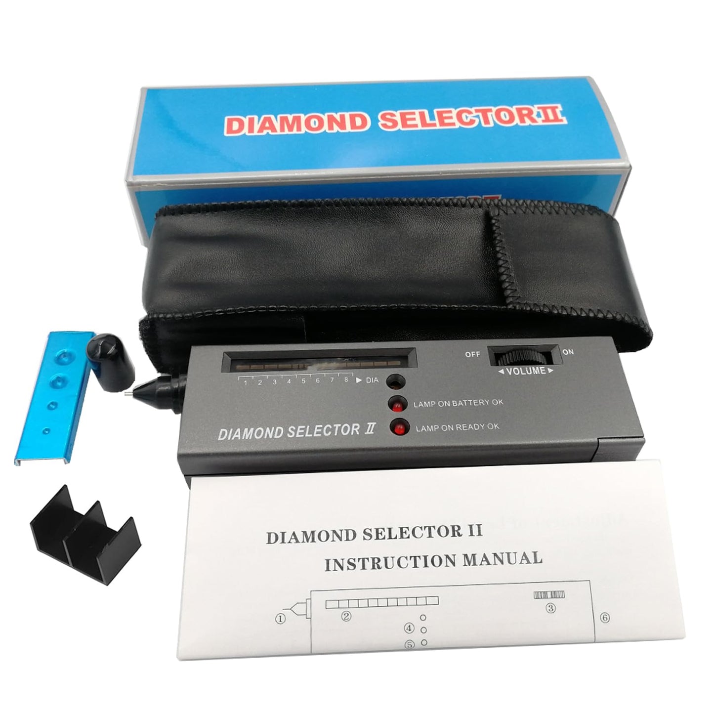 Jekewin Diamond Tester II V2 Selector Gemstone Jewelry Gems Tool with Case for Testing Novice and Zircon or Glass Diamond Selector II
