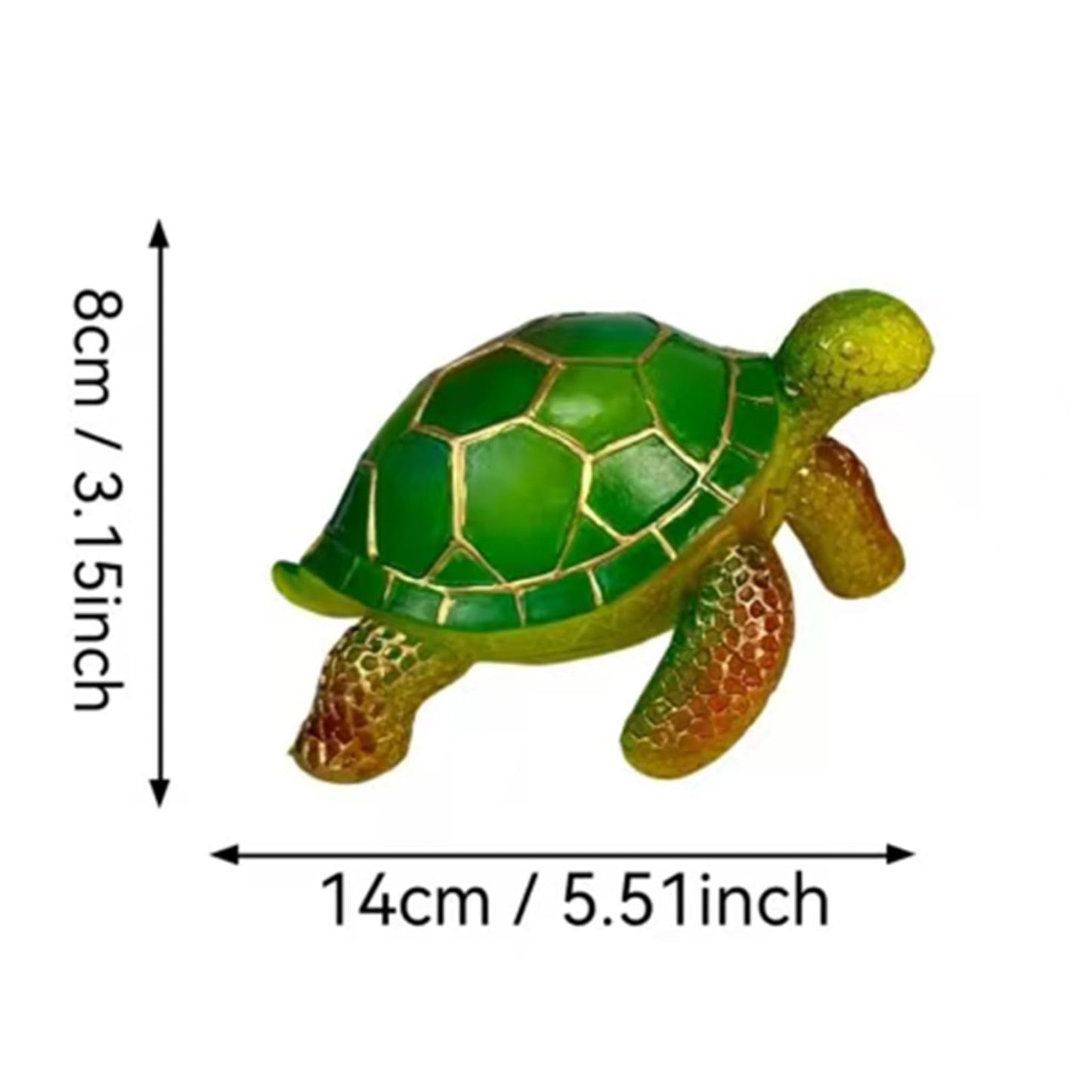 Desniltol 3D Animal Table Lamp, Retro Stained Animal Night Light Lamp, Cute Resin Animal Lamps, Vintage Animals Bedside Lamp with USB Ports Suitable for Living Room, Bedroom, Home Office (Sea Turtle)