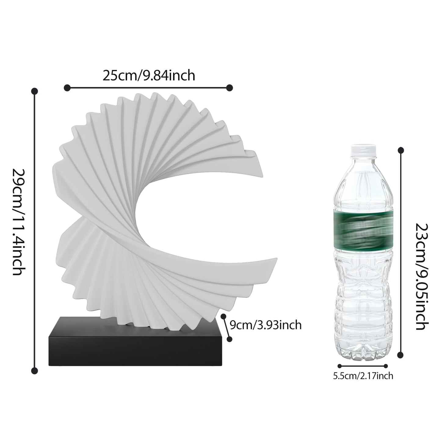 Paytonture Wave Sculpture, Resin Home Decor Art, Modern Funky Wave Sea Ornament, Abstract Statues, White