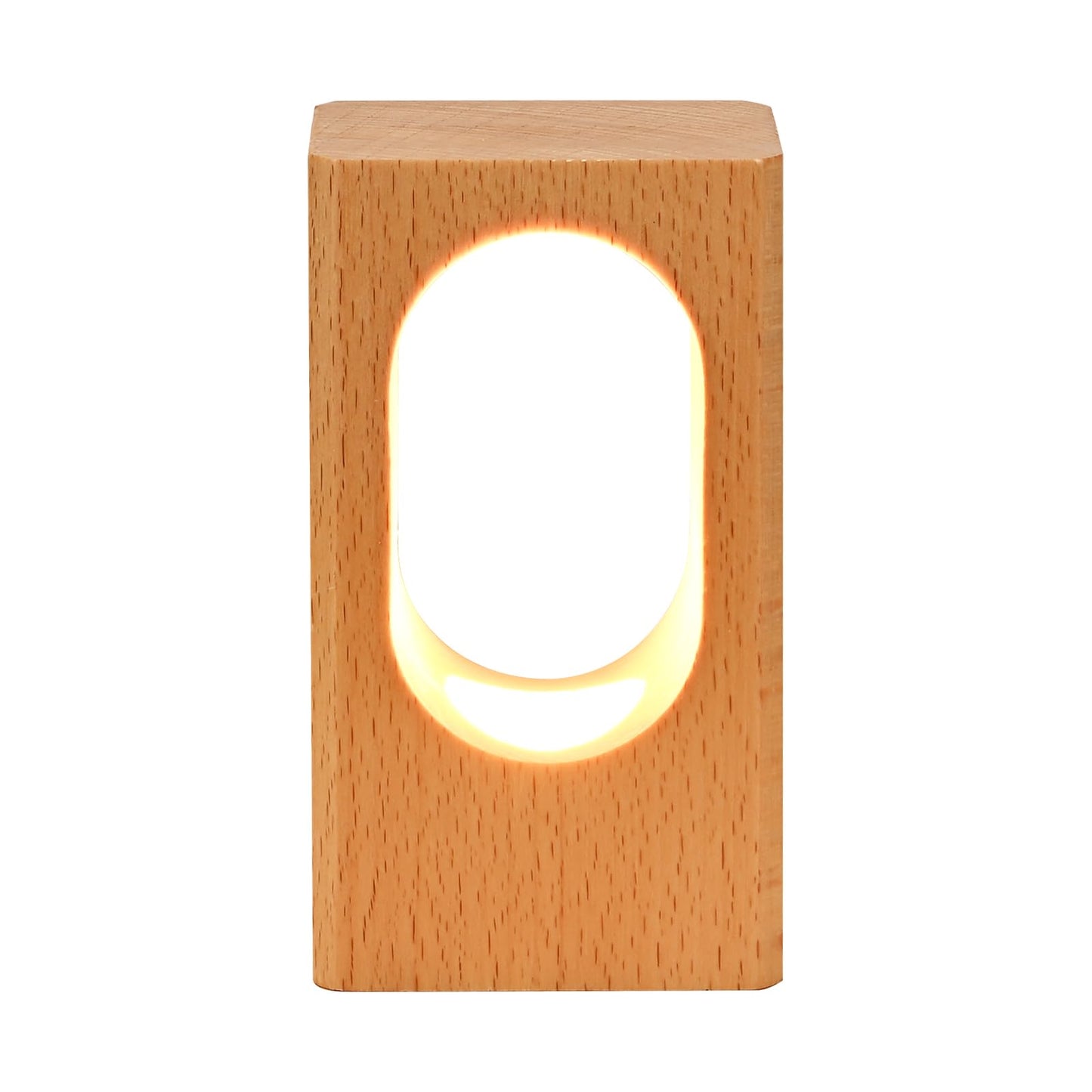YIEONSHION LED Wood Desk Lamp, Dimmable Bedside Night Light for Bedroom, Creative Wooden Table Lamp, Warm Ambient Lighting, Unique Home Decor & Housewarming Gift
