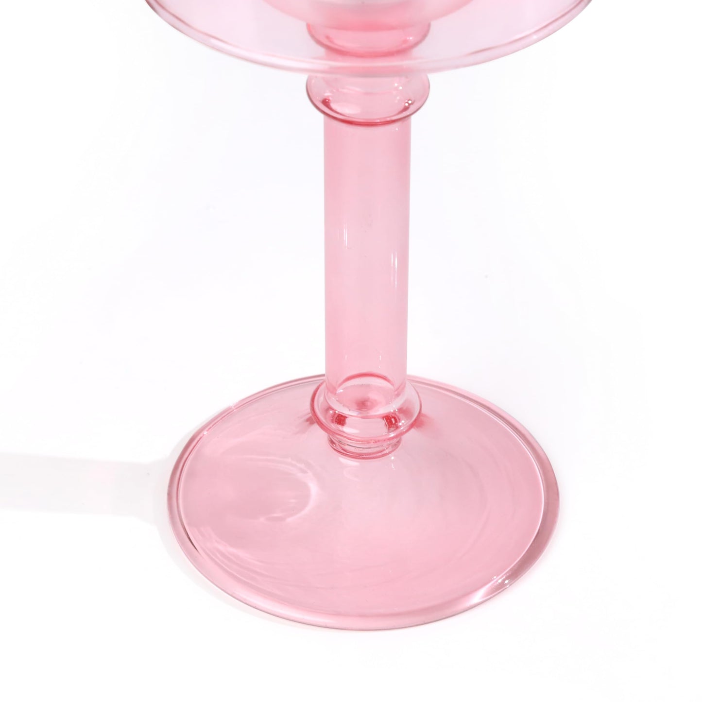 Gurfuy Pink Glass Hurricane Candleholder - Desk Lamp Shaped Glass Hurricane Candle Holder Crystal Decorative Candle Stand for Table Wedding Dinning Centerpieces Party Supplies Festival Decor