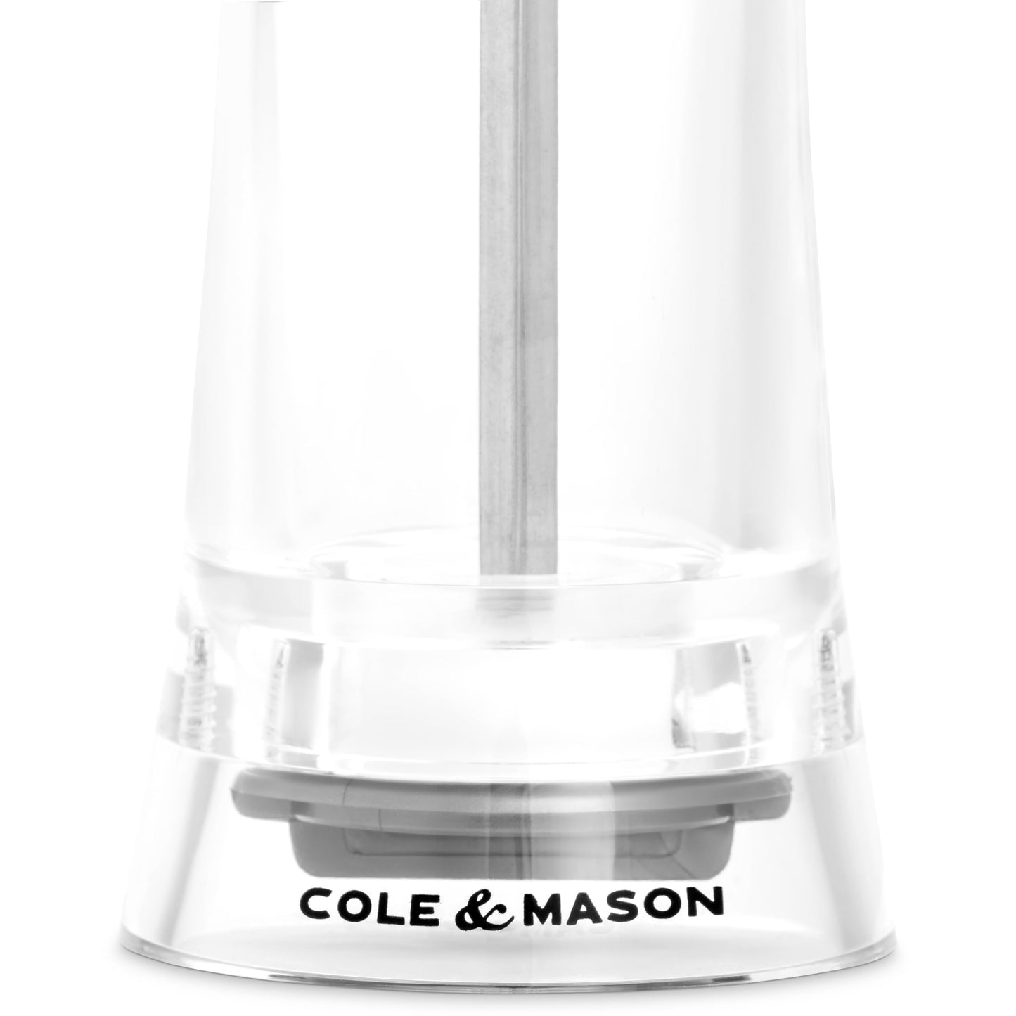 Cole & Mason Bromley Pepper Mill, Ceramic Mechanism with Adjustable Coarseness, Acrylic/Stainless Steel Pepper Grinder, 150mm, Lifetime Mechanism Guarantee