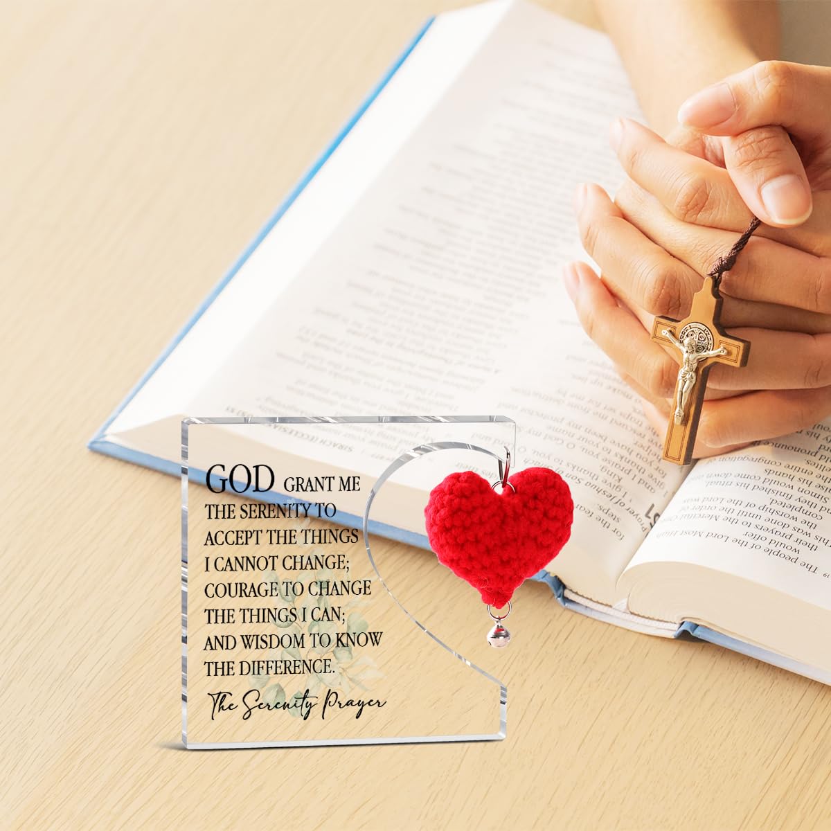 Christian Gifts For Women, God Grant Me The Serenity to Bible Verse Acrylic Plaque Desk Decor, Inspirational Relegious Spiritual Gifts For Christian