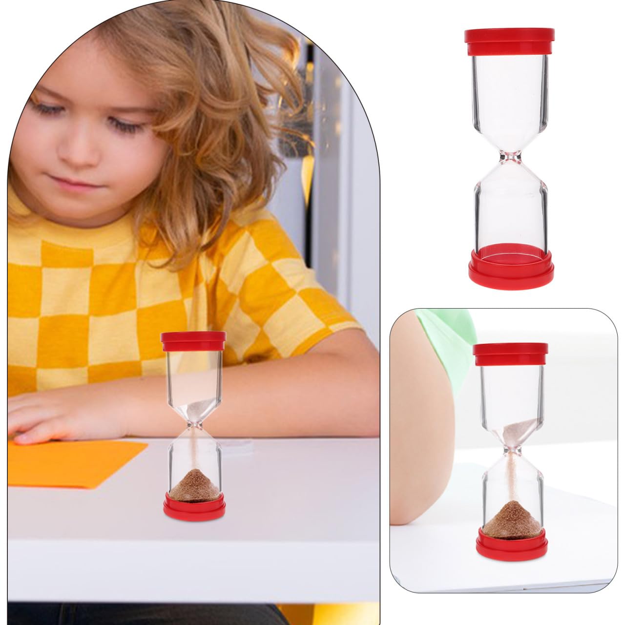 DIYEAH 2Pcs Refillable Hourglass Timer Empty Fillable Sand Timer for Crafts and Home Decor Multifunctional Sand Hourglass for Workouts Study and Cooking 4.92X1.73X1.73In