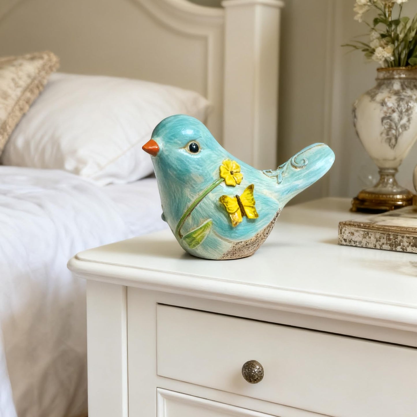 GZVDYG Home Shelf Decor, Blue Bird Statue
