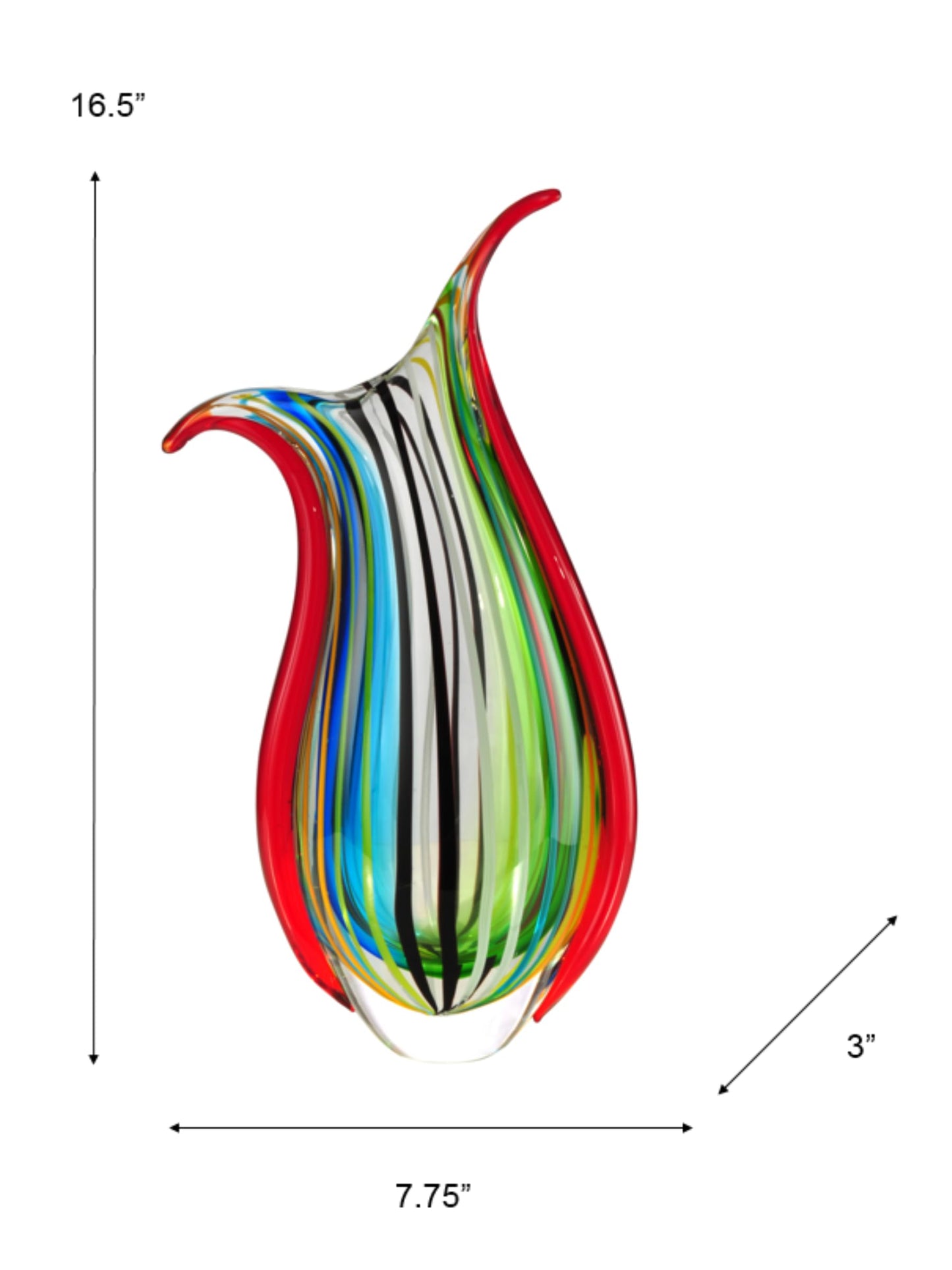 Dale Tiffany Art Glass Vase from Cambay Collection, Multicolor