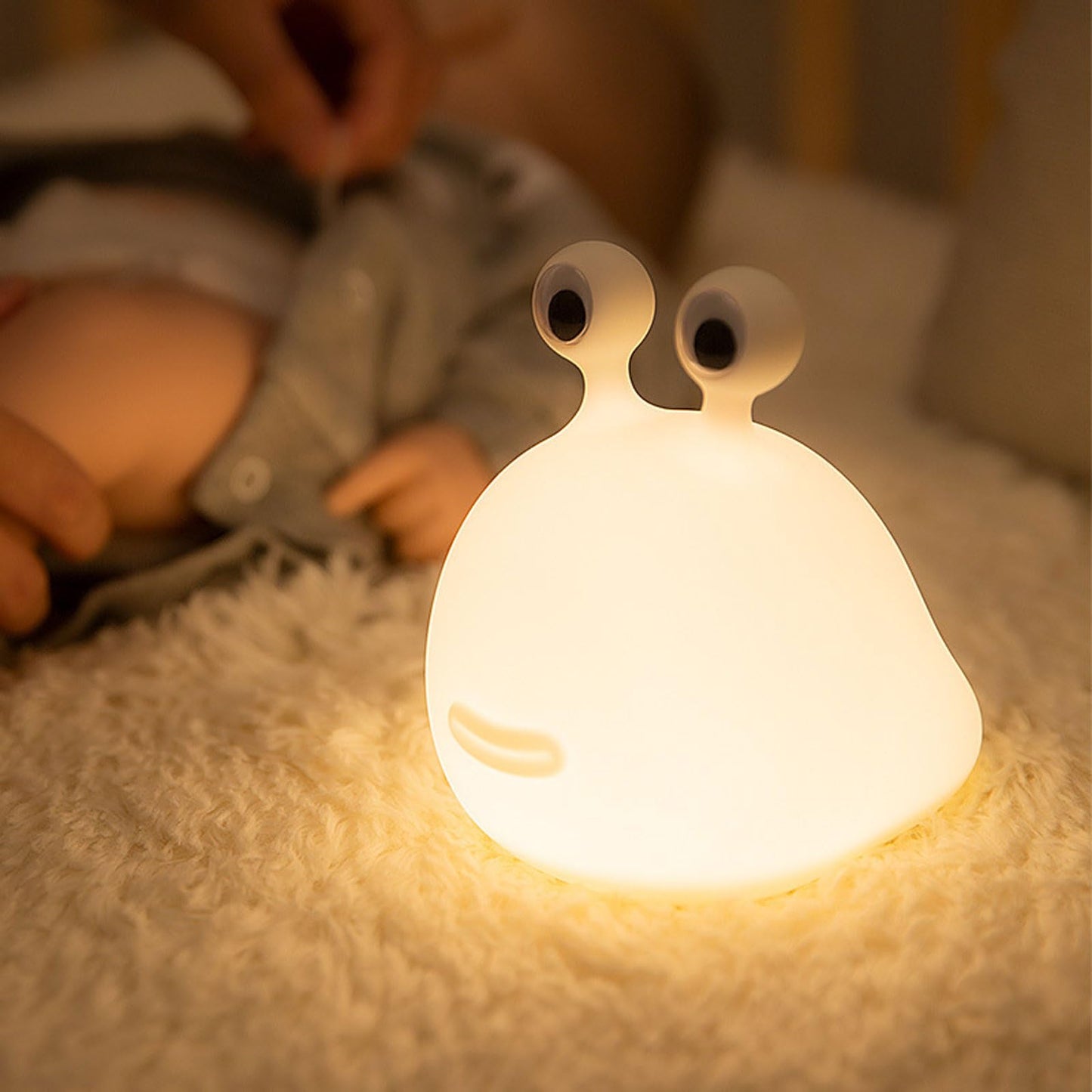 HPYDIY Slug Night Light,Silicone lamp for Kids,USB Rechargeable Cute Animal Lamps Timer Setting Safe Bedside Lamp Portable LED Lamps for Breastfeeding Dorm Room Decor for Christmas Gift