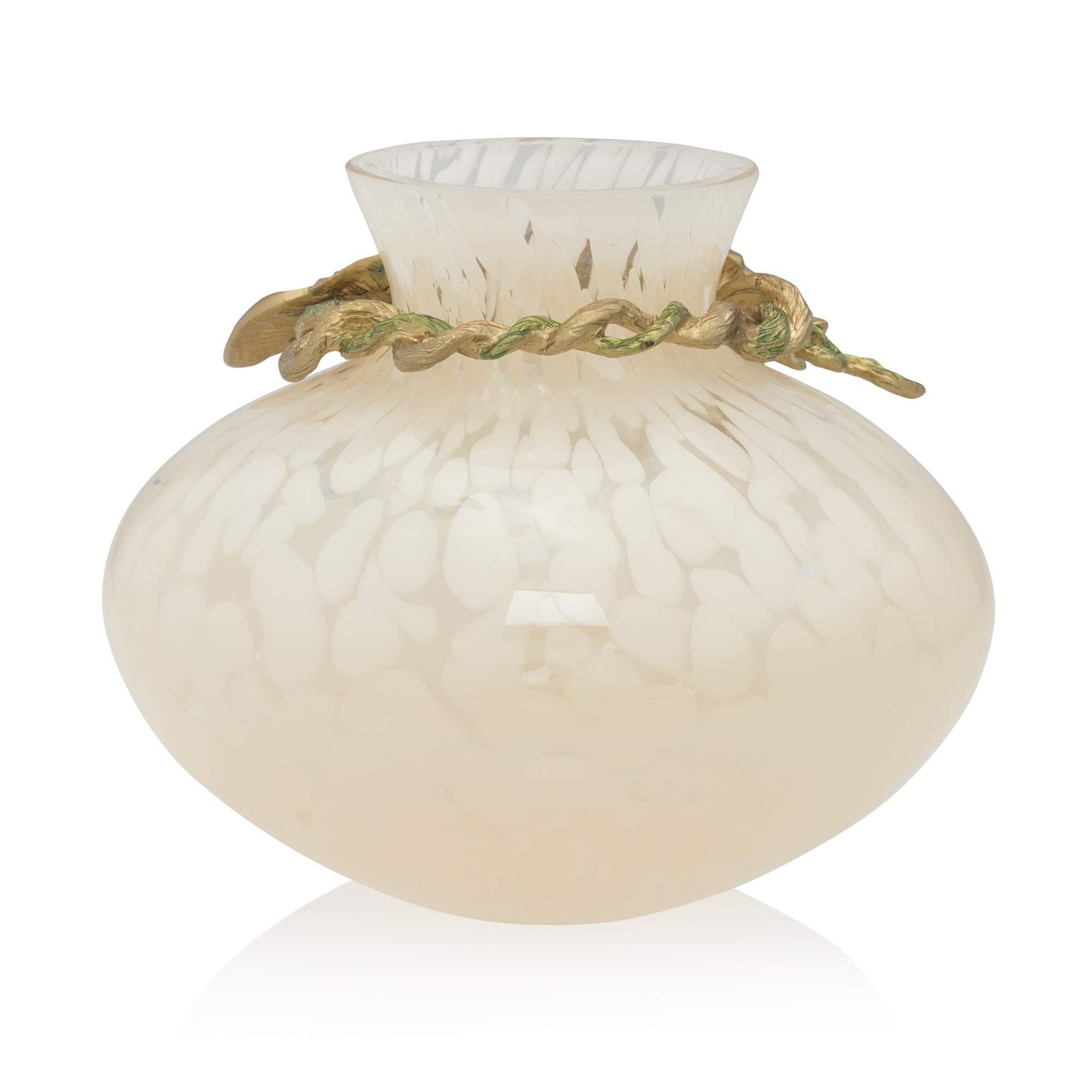 Jay Strongwater Holland Leaf and Flower Vase #SDH6634-256
