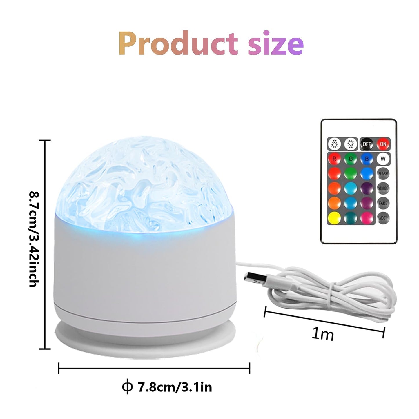Ocean Wave Projector Light, 16 Color Water Ripple Lamp with Remote Control, 3D Ocean Lamp for Home Office Bar Restaurant