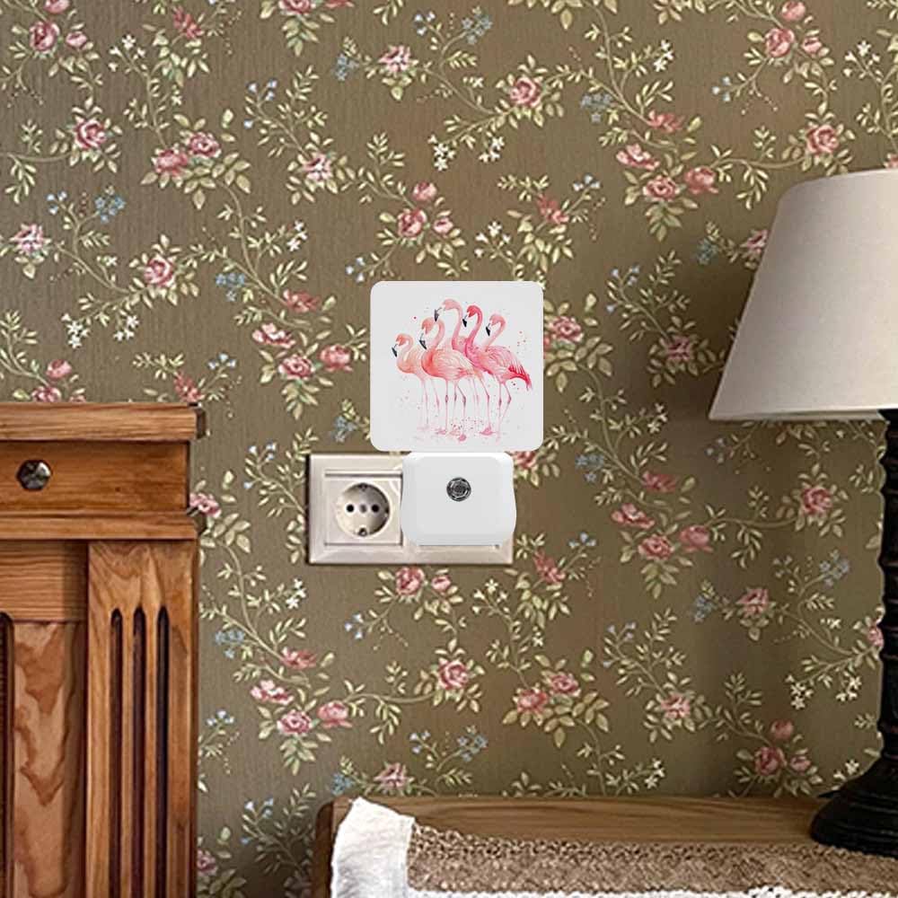 CNupgoS Flamingos Night Light Plug-into Wall Pink Animals Nightlight Lamp with Dusk to Dawn Sensor, Led Lamp 0.5W Energy Efficient for Home Decor