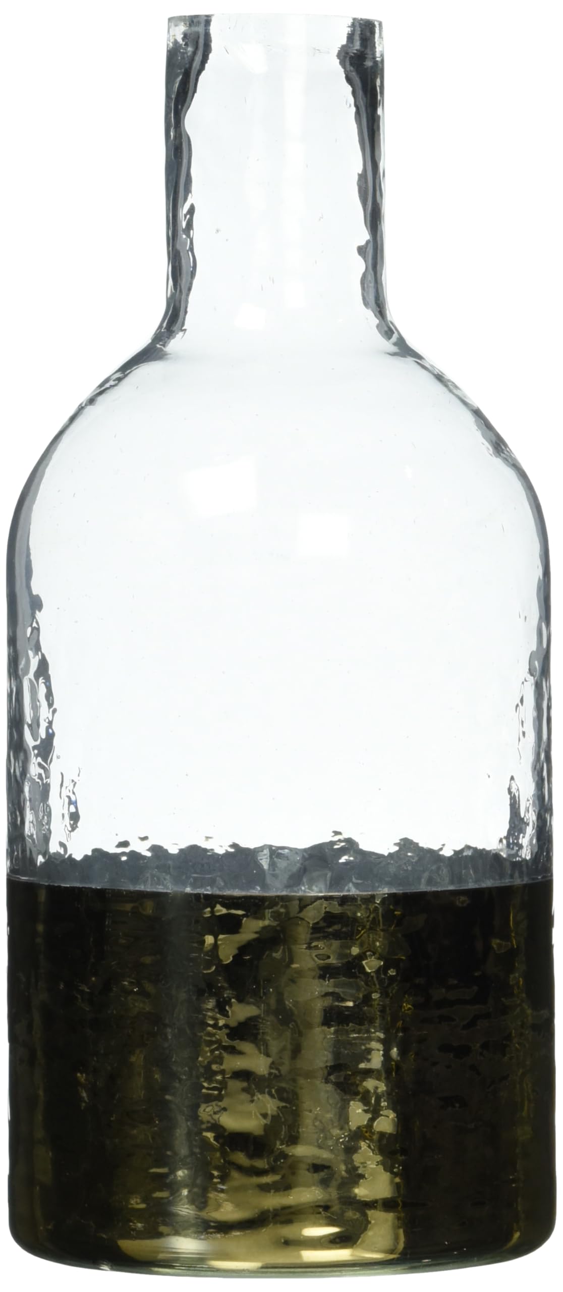 Mud Pie Large Glass and Gold Vase