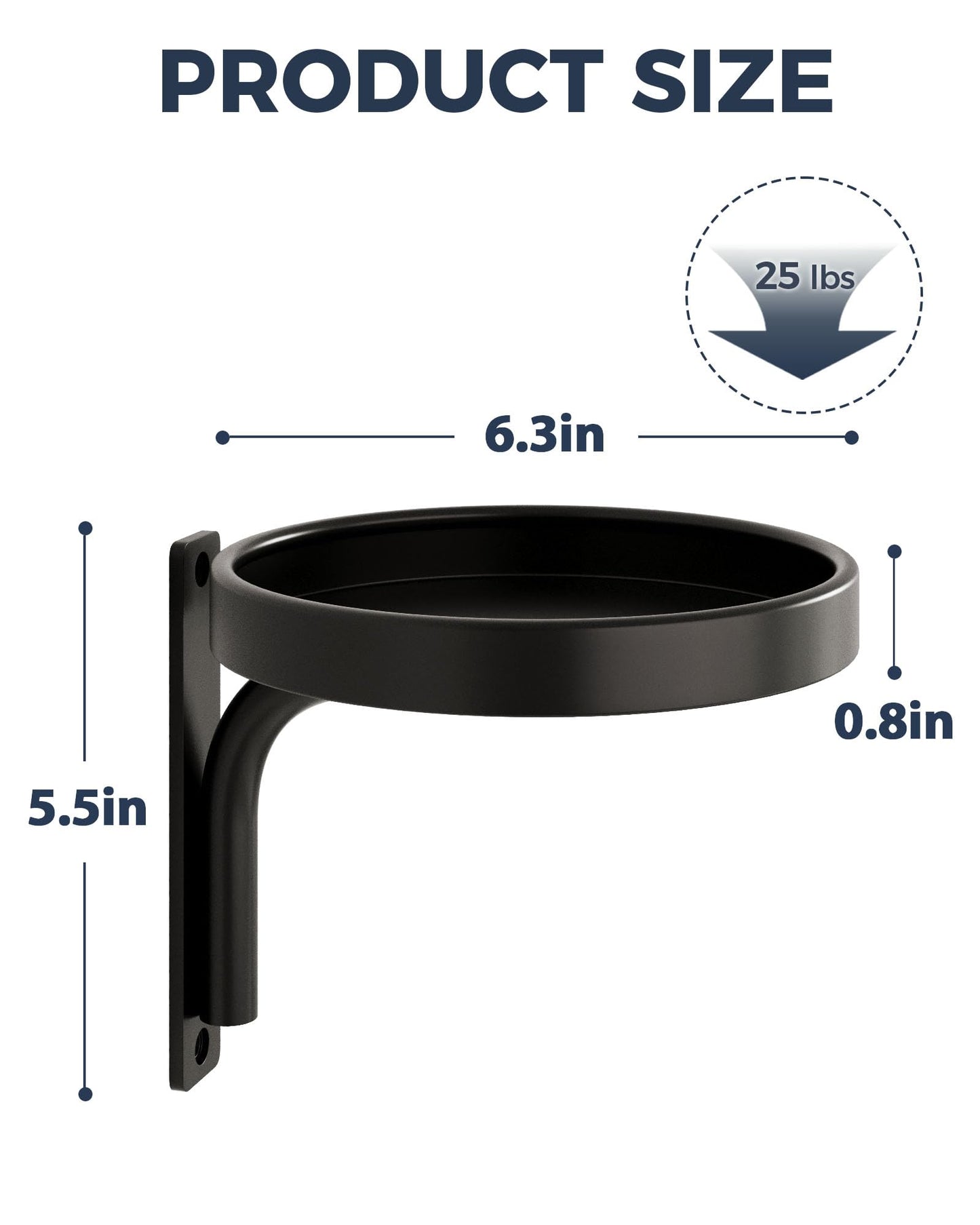 Bamworld Wall Plant Holder indoor Metal Plant Wall shelf 3 Pcs Wall Mounted Plant Holder Plant Hangers for Indoor Outdoor Decor Black