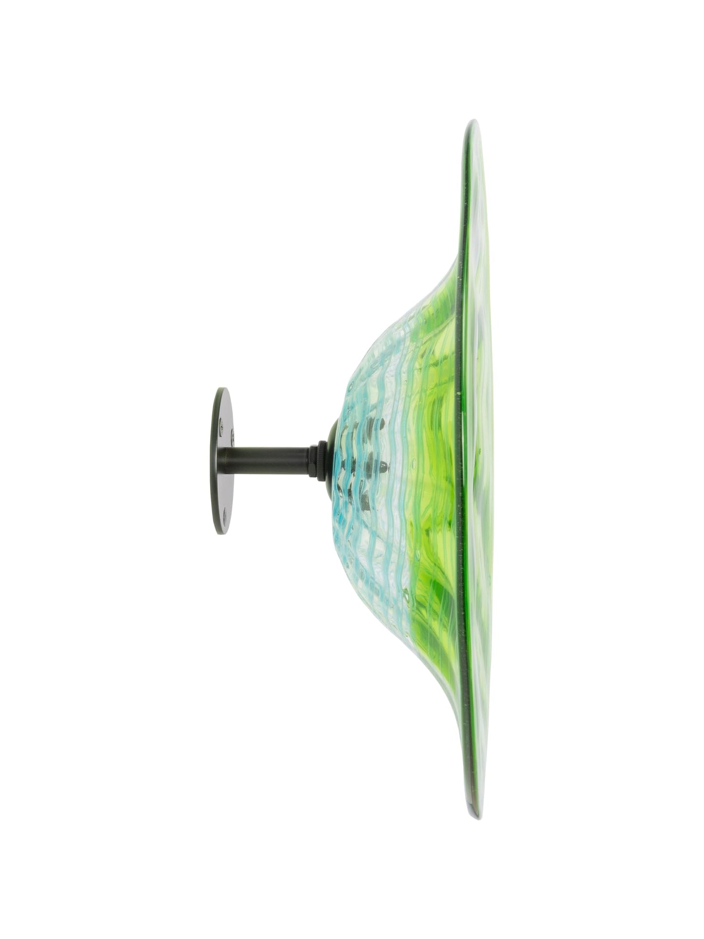Dale Tiffany AW23021-D12 Hand Blown Flower Art Glass Wall Decor with Wall Mounting Bracket, Pollena, Multi-Color, 12-Inch Diameter