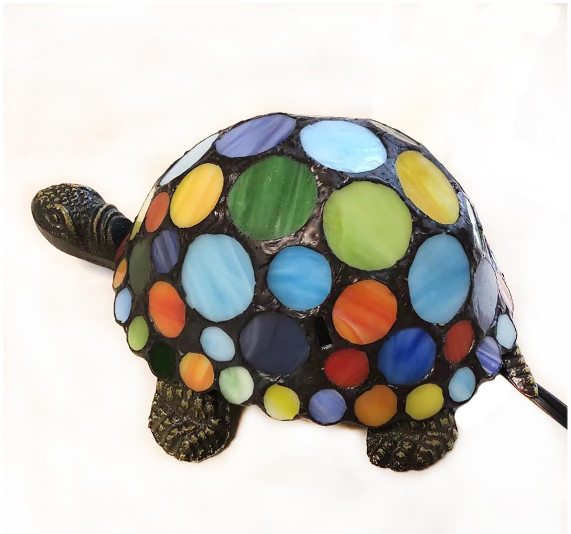 DUONAYU Tiffany style stained glass turtle lampshade turtle replacement lampshade DYM7006 (colour)