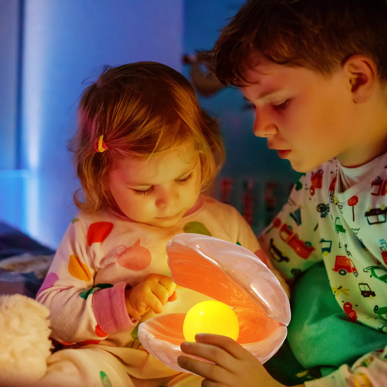 IMIKEYA Shell Light LED Seashells Mood Lamp Portable Night Light in Shell Desktop Ornament Home Decor for Bedroom Living Room Ocean Beach Decor