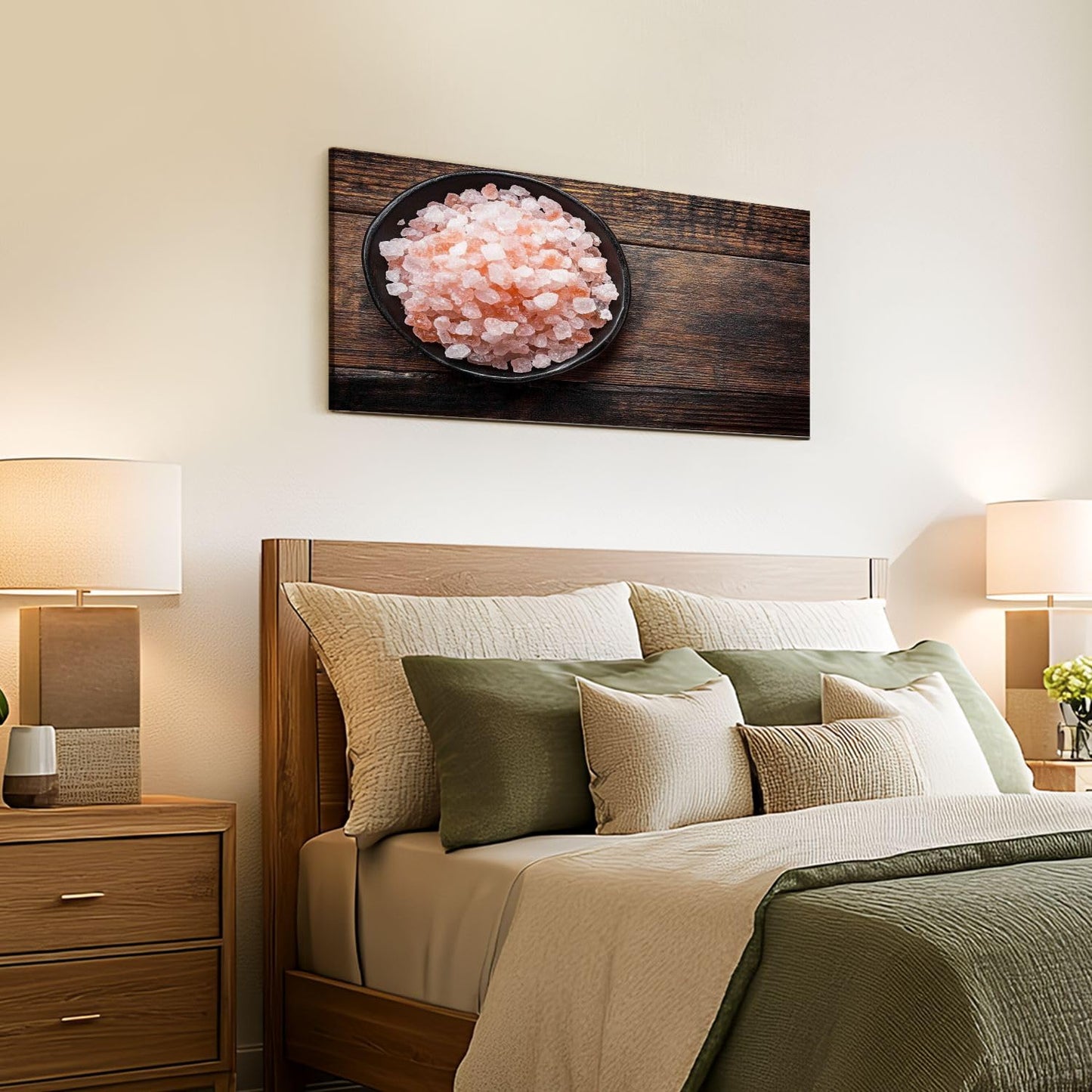 Canvas Wall Art Prints pink himalayan salt Large Framed Wall Art Painting Artwork Poster Hanging Home Decor for Living Room Office Bathroom 20"x40"