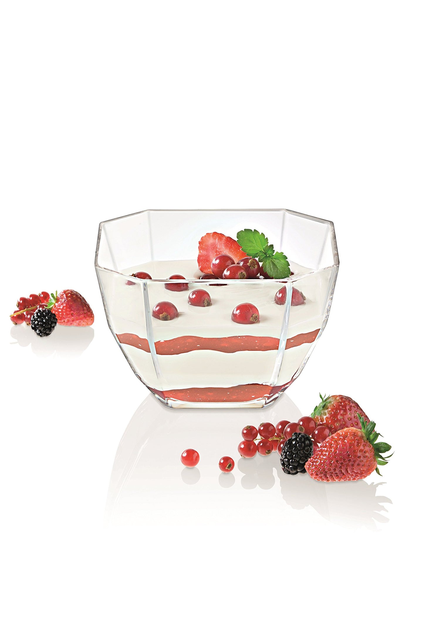 Barski - European Glass - Deep -Octagon Serving Bowl - Salad bowl - Mixing Bowl - 8.5" D - 110 oz. - Made in Europe