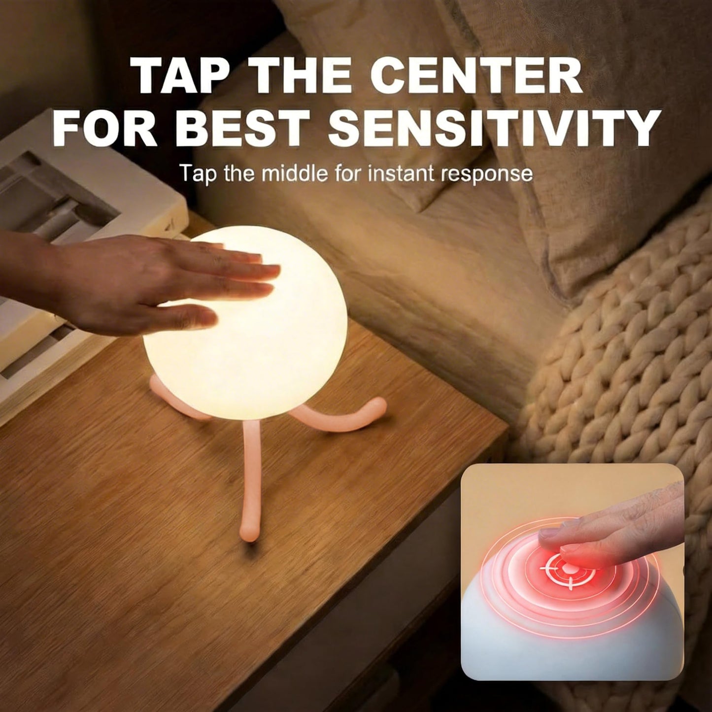 Hoxutym Jellyfish Night Light for Kids Bed Frame - Room Decor & Special Cute Funny Gifts, Rechargeable Baby Nursery Lamp with Soft Silicone Touch Control for Breastfeeding, Light Pink
