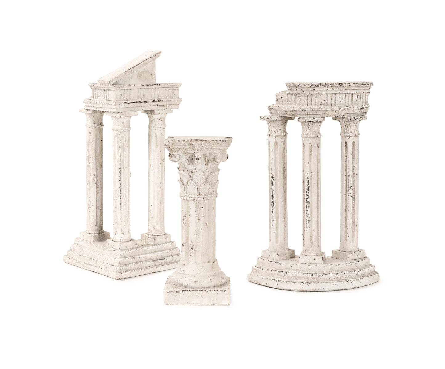 Howard Elliott Collection Temple of Portunus II Sculpture for Home and Garden Decor, Ancient Ruin Architectural Column Resin Statue Figurine for Tabletop and Bookshelves, 2.75 x 7 x 10.5 Inch