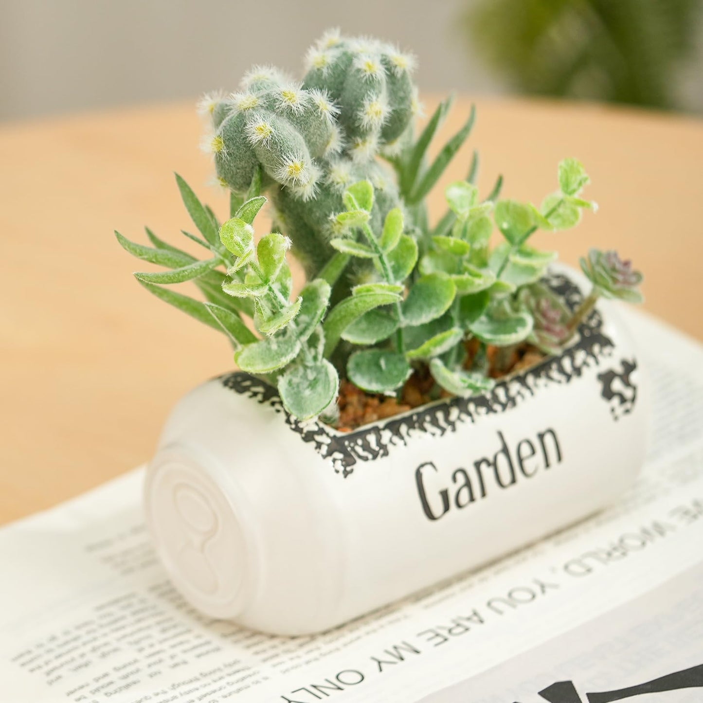 Heleze 10Pcs Artificial Succulents in Pot