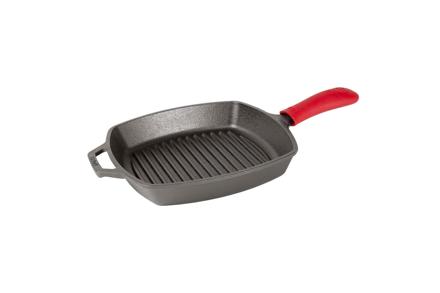 Lodge Silicone Hot Handle Holder - Heat-Resistant Cast Iron Skillet Handle Cover for Pans 9 Inches & Larger - Dishwasher-Friendly Silicone Hot Grip Sleeve - Reusable Skillet Accessory - Red
