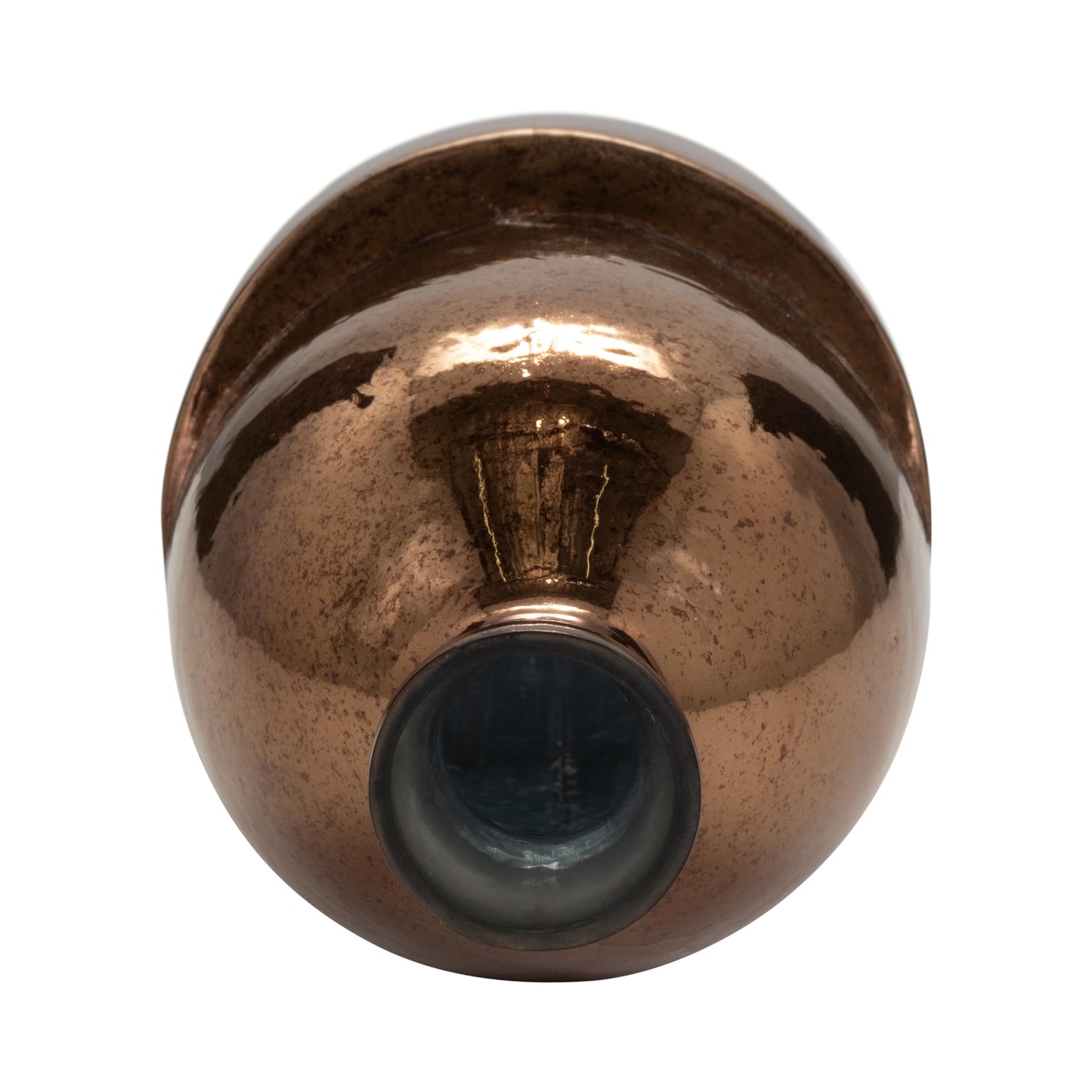 Sagebrook Home Modern Glass Vase - Unique Abstract Design - Handcrafted Metallic Glass - Luxury Decorative Accent for Home, Office, Living Room & Bedroom - 19" Copper & Bronze