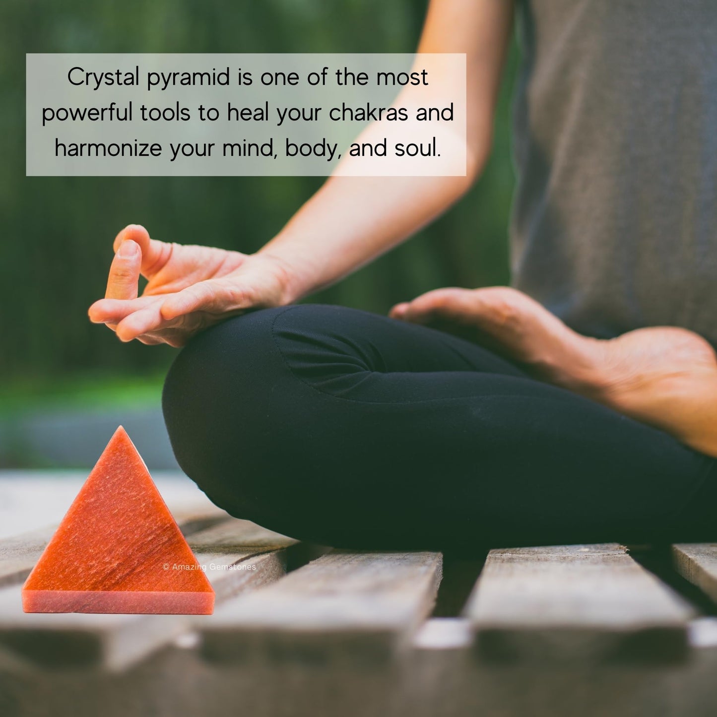 Amazing Gemstone Carrot Jasper Pyramid Crystal Healing Stones - 2" Great Pyramid Figurine of Natural Stone Pyramid for Meditation, Reiki, Chakra Balancing and Crystal Pyramids Grid