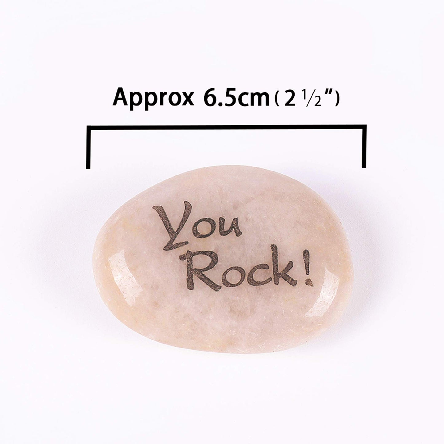 ROCKIMPACT 12 Engraved Inspirational Stones, Pocket Size Highly Polished Natural River Rock, Faith Stone Bulk Lot (Set of 12, 12 Different Sayings)