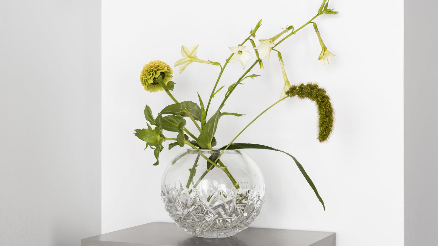Orrefors Carat Globe Crystal Vase