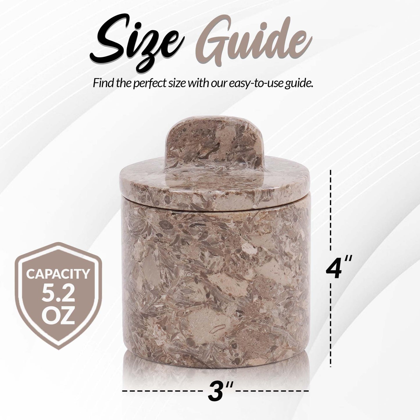 SPESHSTONES Marble Salt Cellar Handmade 4 Inch Salt Containers for Countertop - 5.2 Oz Salt Holder, Marble Sugar Bowl with Lid and Spoon, Spice Jars for Seasoning Container, Stone Salt Box