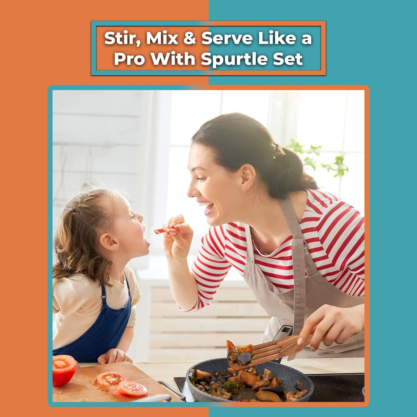 Stirguru Set Of 5 Wooden Spurtle Set + 1 Toaster Tong To Stir And Serve Like A Whiz - Spurtles Kitchen Tools Wooden. Handy For Chef De Cuisine. Acacia Wood Spatula Spurtles Kitchen Tools As Seen On Tv
