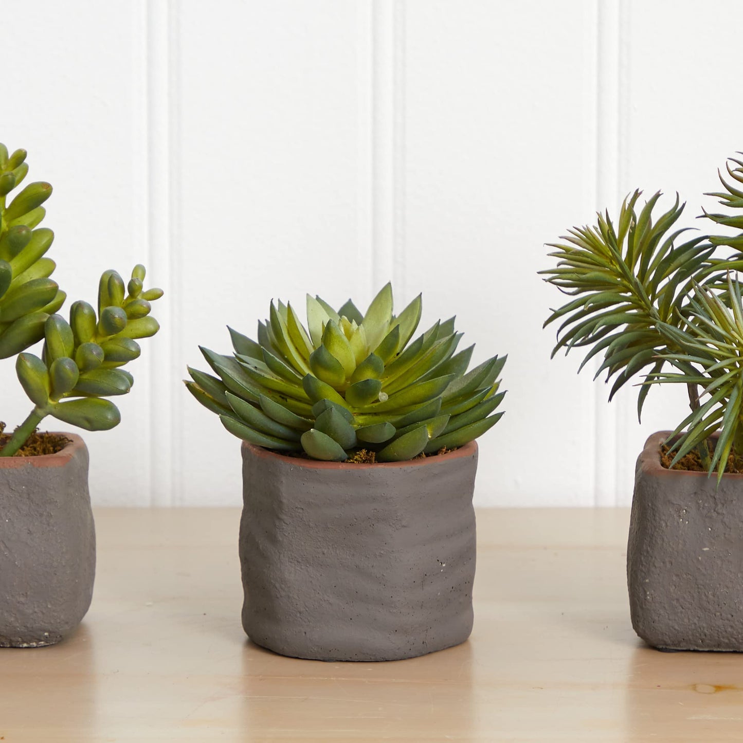 Nearly Natural Mixed Succulent Trio Artificial Plant (Set of 3)