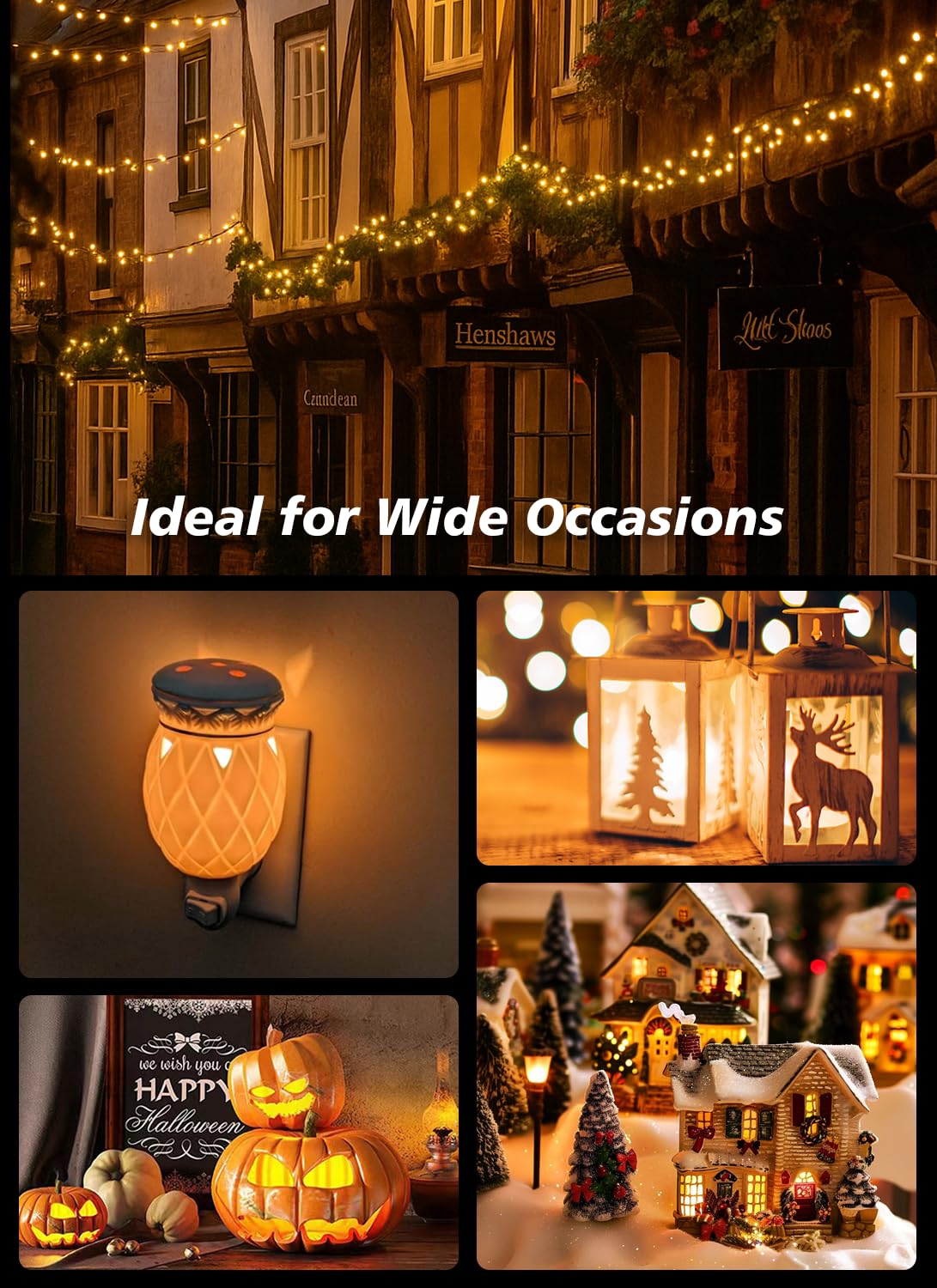 FUTIME 25Pack LED Night Light Bulbs, C7 Shatterproof Replacement Led Bulb for String Light, E12 Base Salt Lamp Bulbs, 0.6W Equivalent to 7W, Warm White 2200K, 50LM