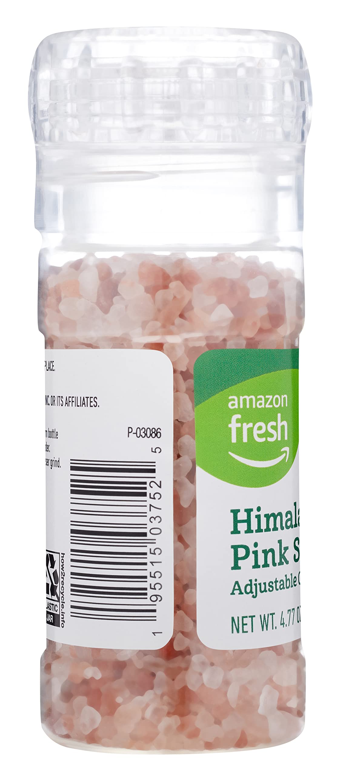 Amazon Grocery, Himalayan Pink Salt Adjustable Grinder, 4.77 Oz (Pack of 5)
