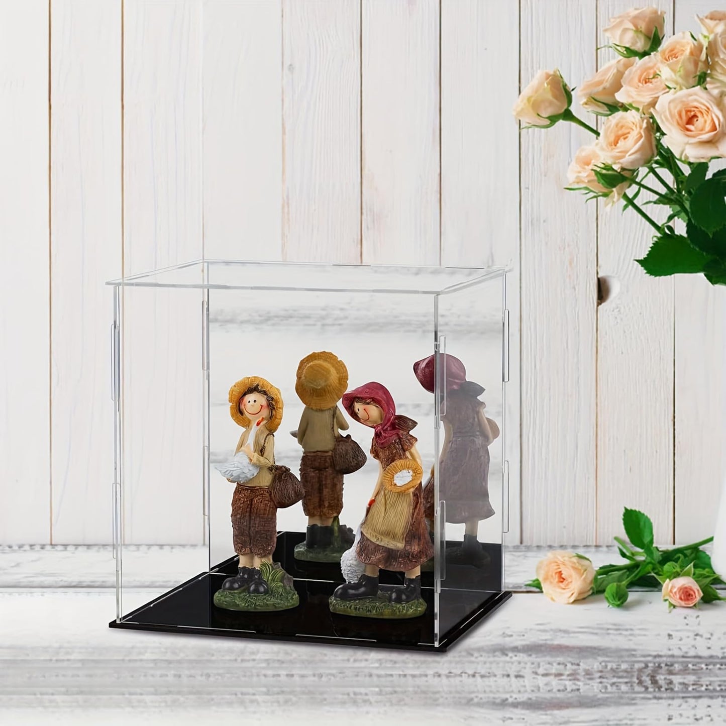 Mineral Crystal Collectibles Acrylic Display Box, Square Holder Organizer Showcase Shelves for Reception Decoration Box, Graduation Keepsake, Party Favor, 35x65x70cm/14x26x28in