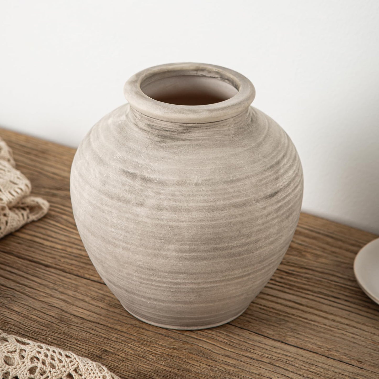 FFZUIYA 6.6 Inch Small Ceramic Vase Home Decor Flower Vase for Entryway