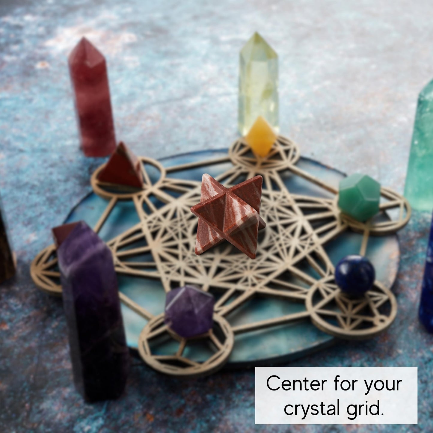 Amazing Gemstone Narmada Stone Merkaba Crystal - 1 Inch Metaphysical Merkaba Star for Meditation - Energetic Tetrahedron Crystal and Healing Stones for Spiritual Growth and Healing (20-25mm)