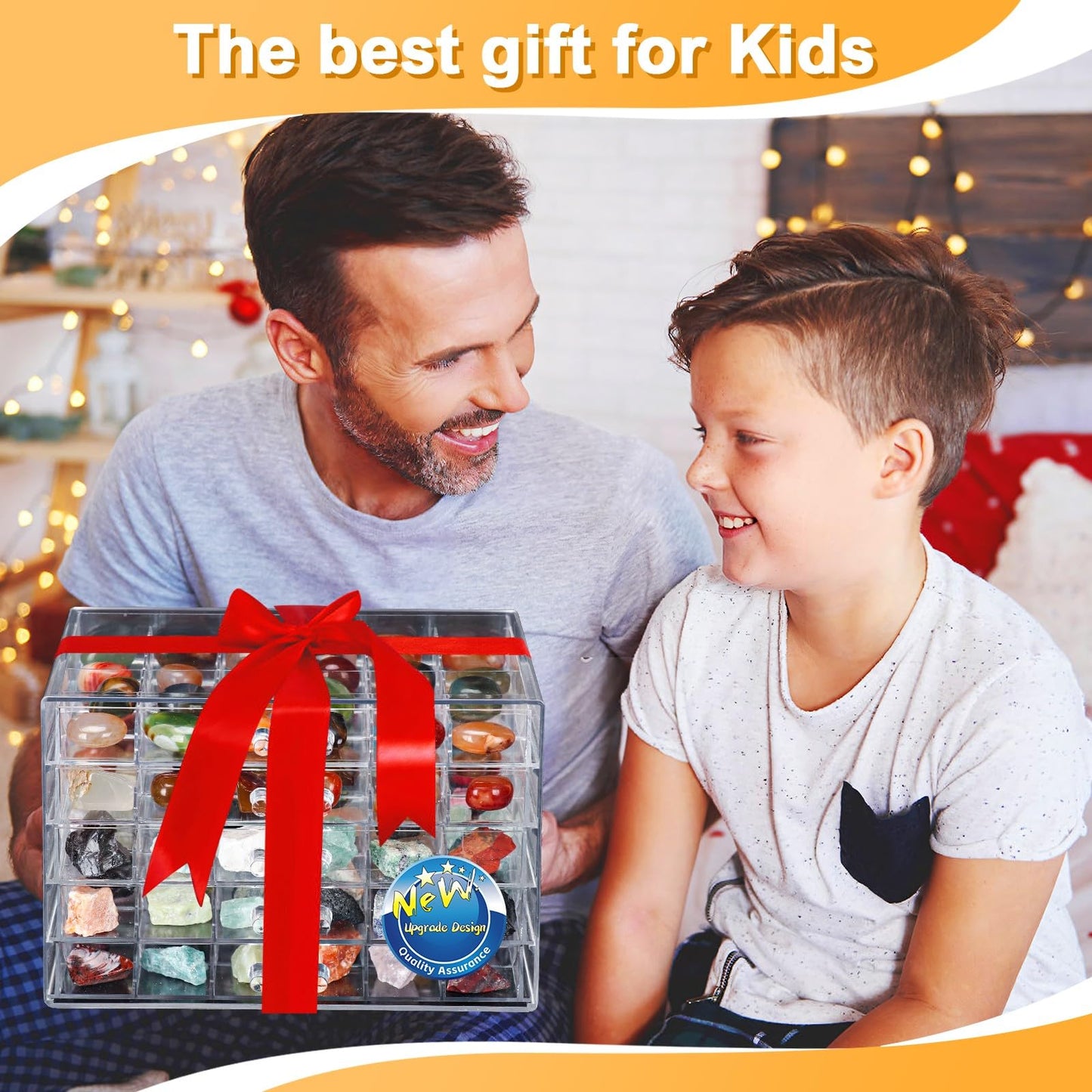 Crystal Rock Collection Display Case - Display Shelf for Collectibles - Rock Collections Box for Kids - Rock Collection Storage - Rock Collections Box for Kids 5 Layers