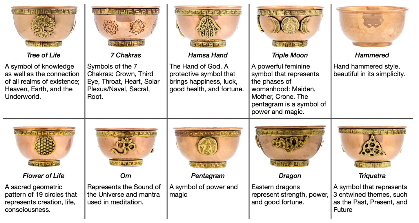 Alternative Imagination Dragon Copper Bowl - Offering Bowl For Altar Use, Ritual Offerings, Witchy Home Decor - Incense Holder for Incense Cones, White Sage, Palo Santo Sticks - 3 Inches Wide