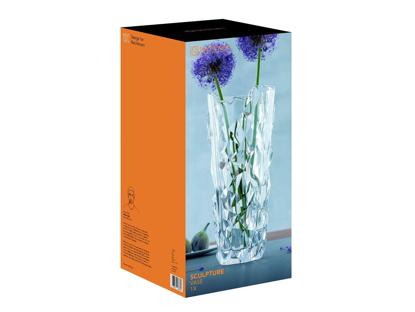 Spiegelau & Nachtmann Sculpture Collection, Crystal Vase, 13-Inch, Decorative Glass Vase for Flowers, Home Décor, and Centerpieces, Makes a Great Wedding, or Housewarming Gift, Clear