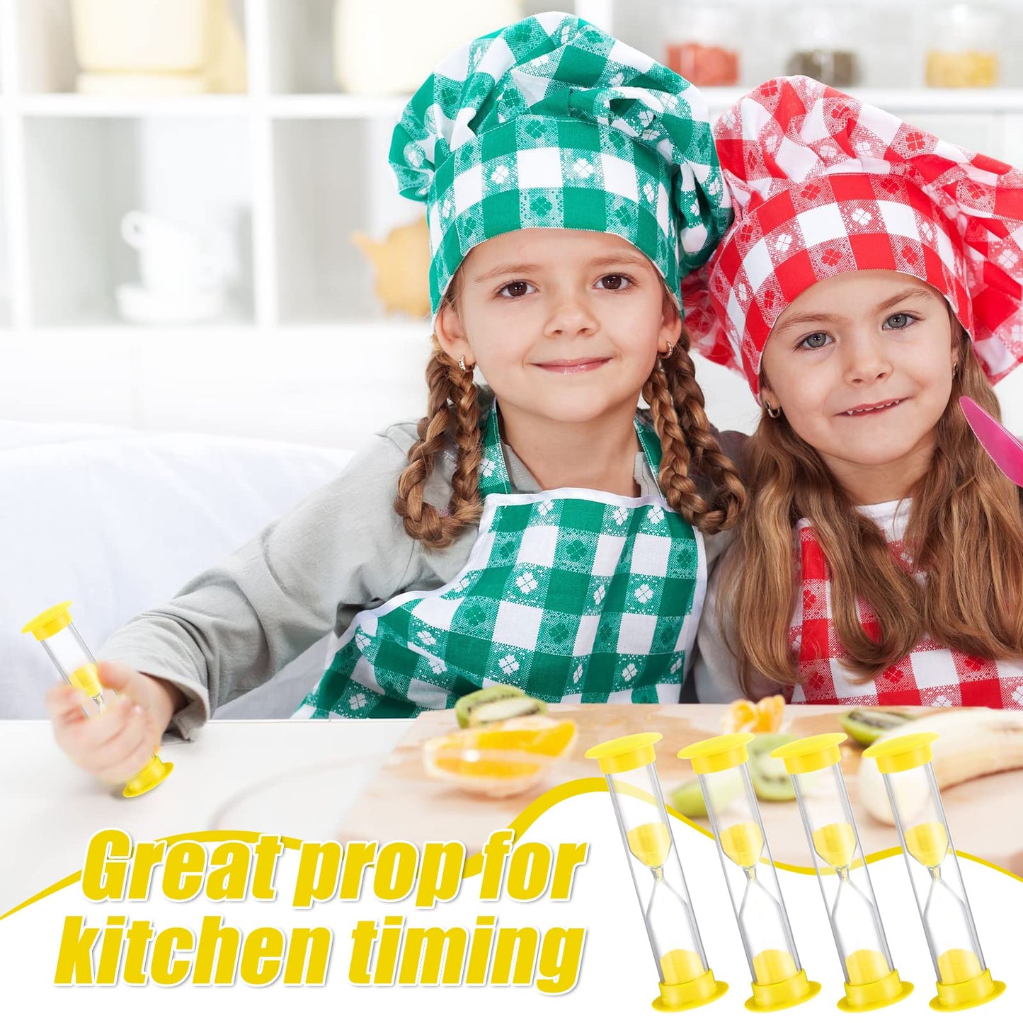 Geelin 24 Pcs 3 Minutes Sand Timer Kids 3 Mins Timer for Classroom Acrylic Covered Hourglass Clock Toothbrush Sand Timing Device for School