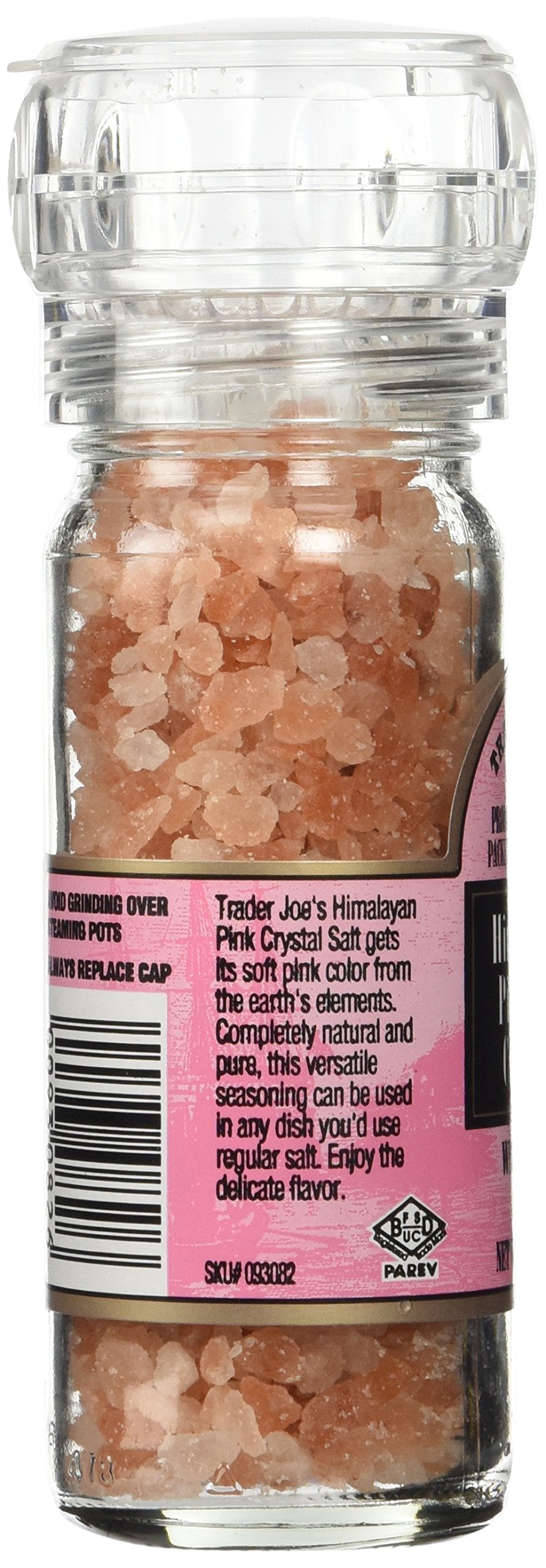 Trader Joe's Himalayan Pink Salt Crystals with Built in Grinder 4.5 Oz, (2-Pack)