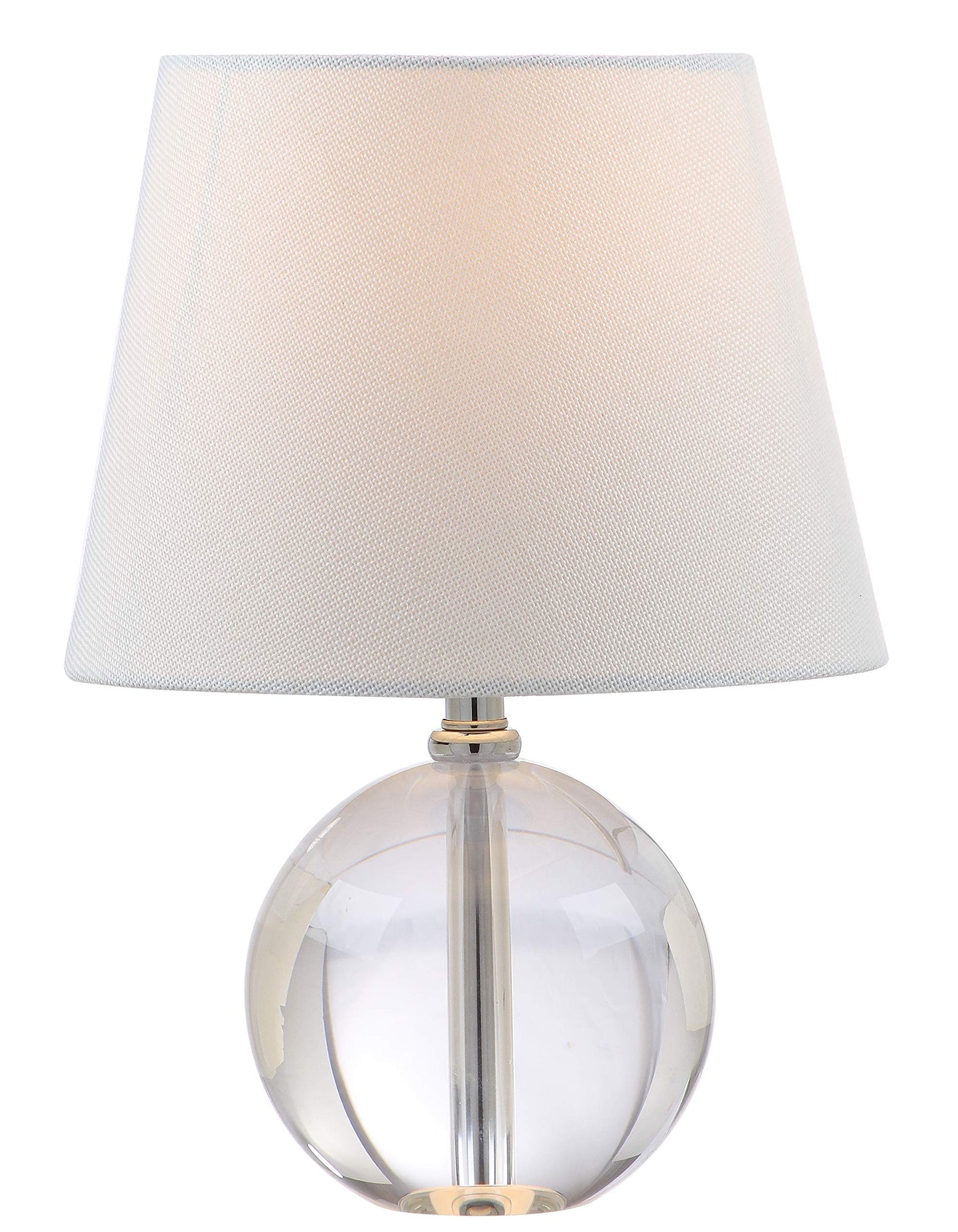SAFAVIEH Lighting Collection Mable Modern Glam Clear Crystal 14-inch Bedroom Living Room Home Office Desk Nightstand Round Table Lamp (LED Bulb Included)